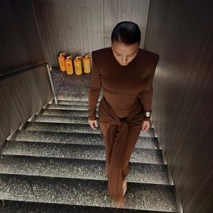 Long Dark Brown Dress